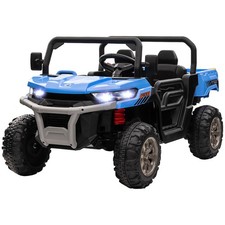 Image of HOMCOM 12V 2 Seater Kids Electric Ride-On Car w/ Electric Bucket - Blue