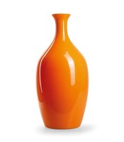 Vase Tischvase Blumenvase Dekovase Glas Orange Ø 23 X H 45 Cm
