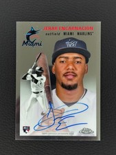 2023 JERAR ENCARNACION TOPPS CHROME PLATINUM ROOKIE AUTOGRAPH #CPA-JE MIA MARLIN