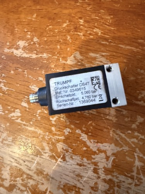 #ad #ad RARE Trumpf Laser Pressure switch DS 4T 5bar # 0349615 5.06 bar $119.99