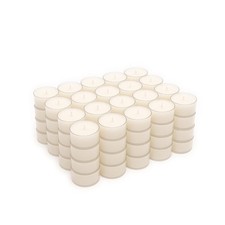Bulk 96 Pack Unscented Smokeless Long Burning Clear Cup Tea Light Candles wit...
