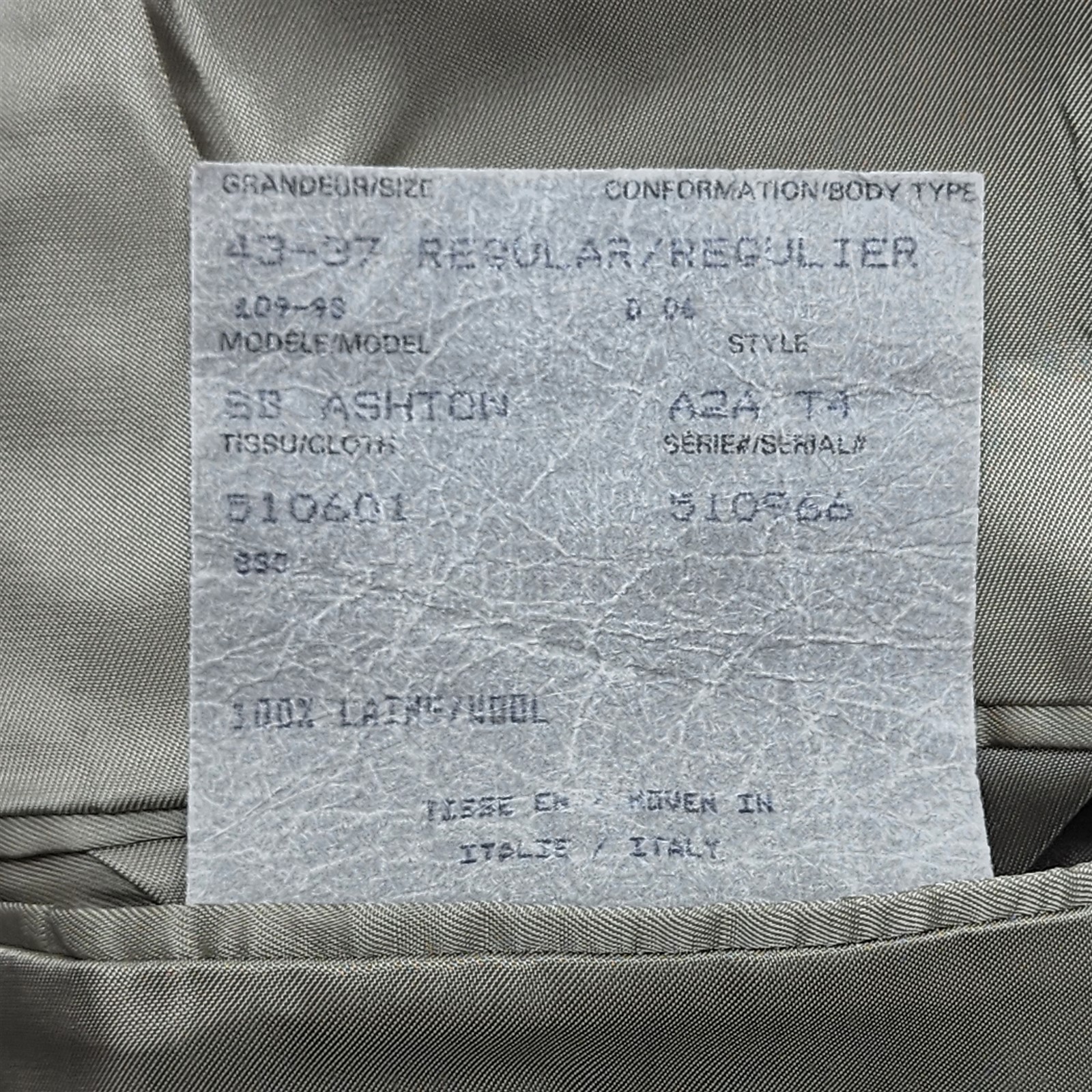 Vtg Samuelsohn 44R 36x28 Brown Herringbone Windowpane Tweed Full Canvas Suit image 9