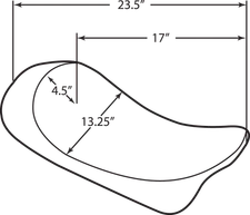 DRAG SPECIALTIES SEATS Low Solo Fits Seat For FL '08-'23, Solar Leather, Part