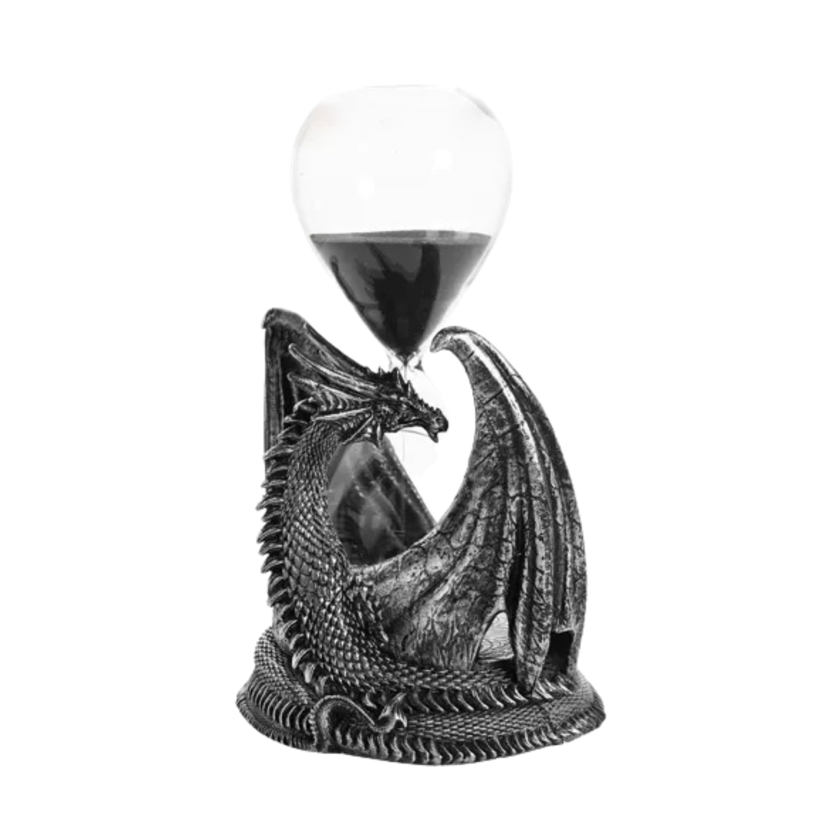 Dragon Figurine Sand Timer Mystic Legends Gothic Fantasy Resin Ornament Decor