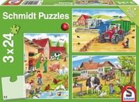Puzzle Auf Dem Bauernhof 3 X 24 Teile