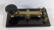 Morse Code Machine Telegraph Tapping Code Bakelite & Brass Vintage British