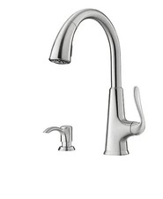 PFISTER "Pasadena" Single Handle/ Pull Down KITCHEN FAUCET Stainless F-529-7PDS