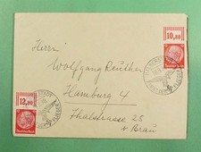 DR WHO 1938 GERMANY PLATE # HALBERSTADT PICTORIAL CANCEL TO HAMBURG R35564