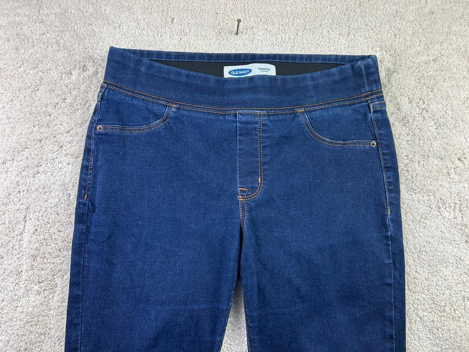Old Navy Jeggings Womens 8 Rockstar Skinny Pull On Stretch Denim Pants Jeans - Image 2 of 4