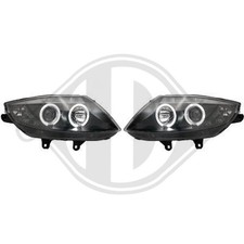 Coppia Fari Fanali Anteriori TUNING bmw Z4 E85 dal 2003 al 2009 neri ANGEL EYES