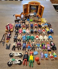 Huge Lot Of Playmobil Figures Animals Vintage Modern W/some Accessories