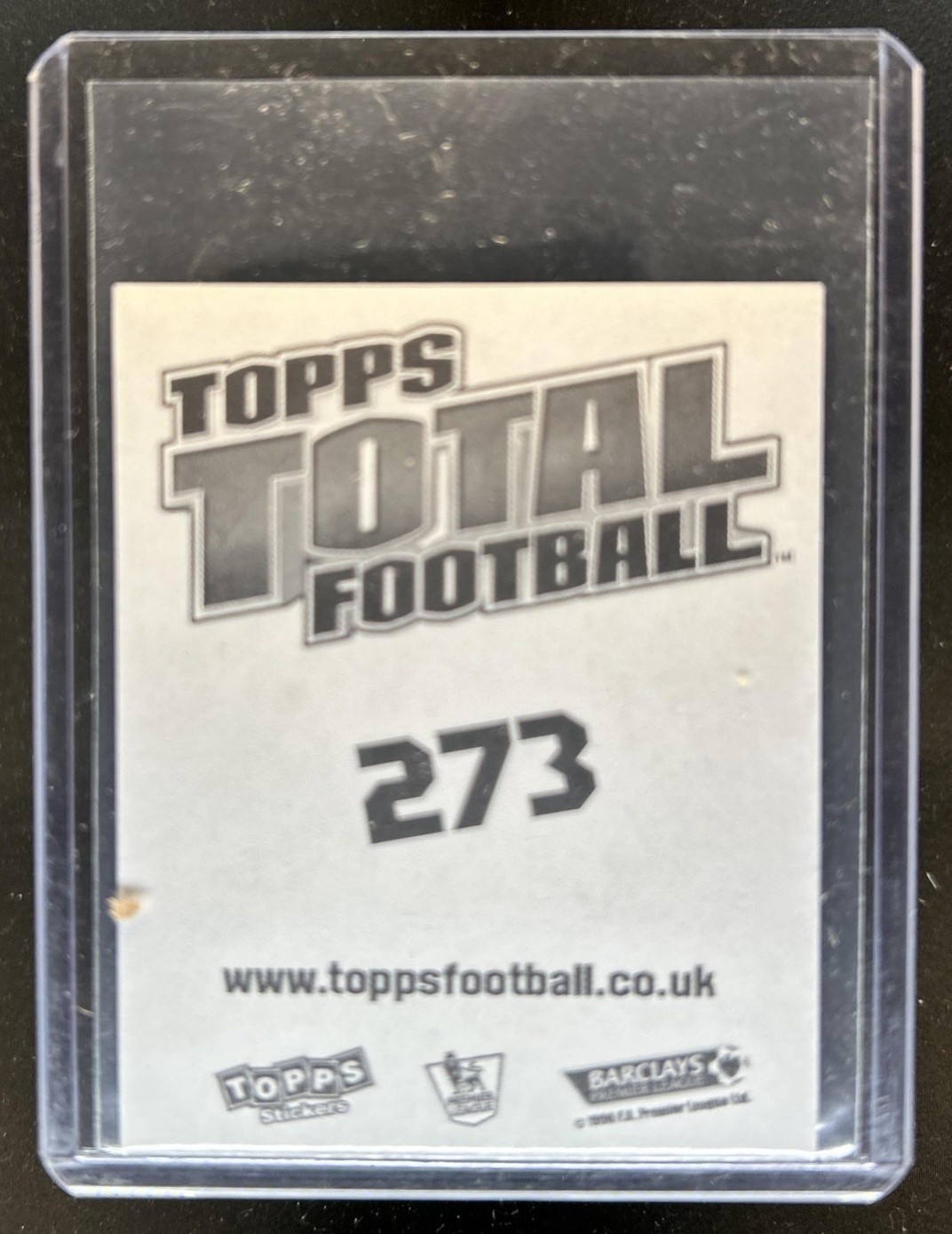 2008 Topps Premier League Sticker Cristiano Ronaldo Foil #273 Man U view 2
