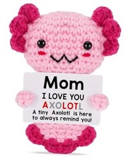 Gifts from Daughter, Mini Crochet Axolotl for for Mothers Birthday Mom