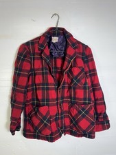 Vintage Red Plaid Chippewa Jacket Size 44 100 Virgin Wool