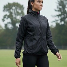 NWT Zyia Active Trainer Jacket Womens S Black Windbreaker Lightweight Mesh
