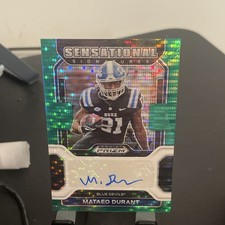 Panini Chronicles Mataeo Durant Green Pulsar Prizm Autograph /25 Duke