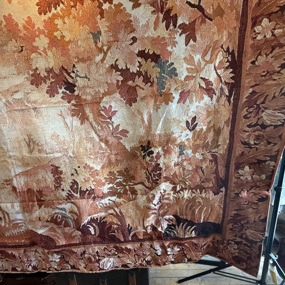Precioso Dormitorio Otoño Tapiz Máquina Tejido Estilo Antiguo 90" Alto x 117" con Foto 3 de 4