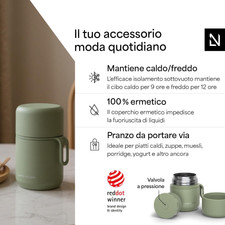 HEEPDD Contenitore Termico Per Alimenti In Acciaio Inox 304, Monostrato Rotondo, Pranzo Impilabile - 12