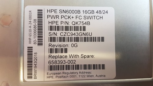 HPE SN6000B 16Gb 48-portowy (24) Power Pack FC Switch - QK754B 658393-002 - Zdjęcie 12 z 13