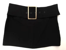 Vintage 90s Y2k Wet Seal Black Mini Skirt Punk Goth Size 1