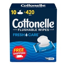Cottonelle Fresh Care Flushable Wet Wipes 10 Flip-Top Packs