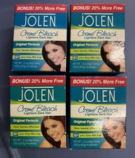 Jolen 1.2 oz Creme Bleach Original Formula Lightens Dark Hair - 4 PACK