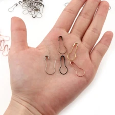 Stitch Markers Unbreakable Gourd Shaped Metal Knitting Sewing Crocheting 20 Pcs.