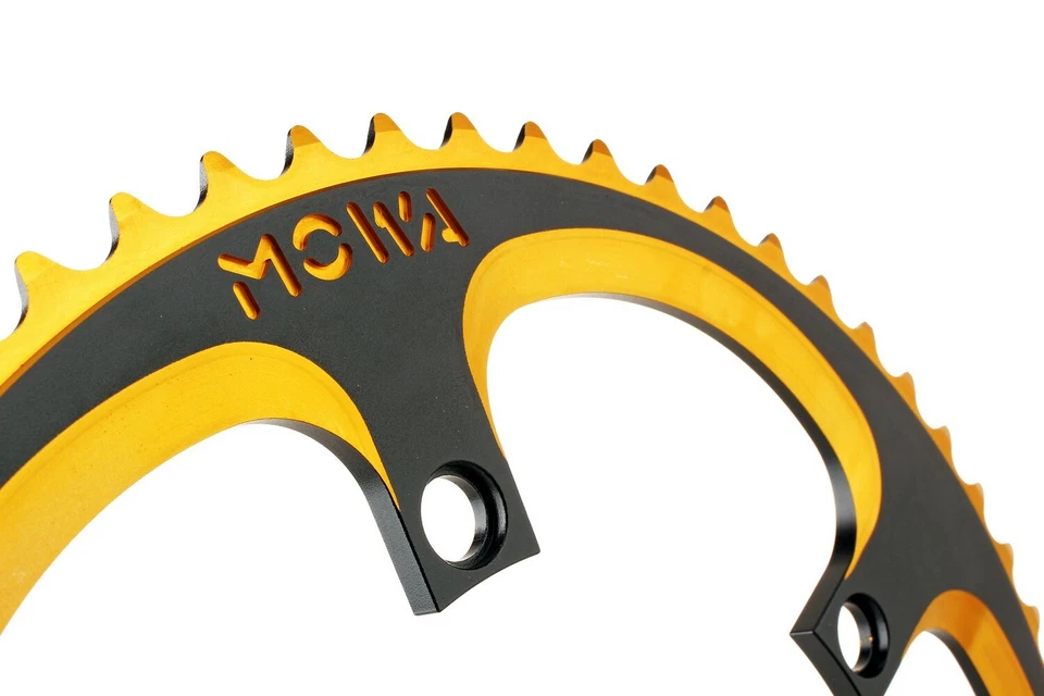 Plato plegable de grava para bicicleta de ciclismo de carretera MOWA 56T BCD130 dorado Foto 4 de 4