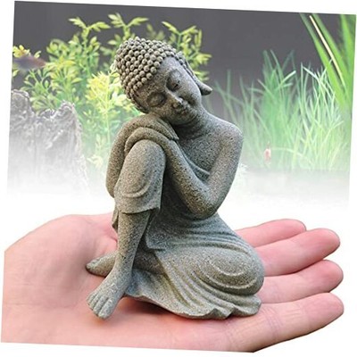 quarium Buddha Statue Japanese Fish Tank Decorations Heavy-Duty Meditating A