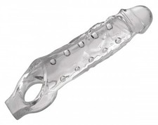 Clear Male Penis Extension Sleeve Extender Thick Cock Girth Enhancer Sheath PPA