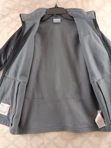 Columbia Fleece Jacket Girls Large 14-16 Black/Gray Full Zip - Picture 9 of 10