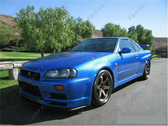 Carbon Kit For 99-02 Nissan Skyline R34 GTR OE Bumper NSM Front 