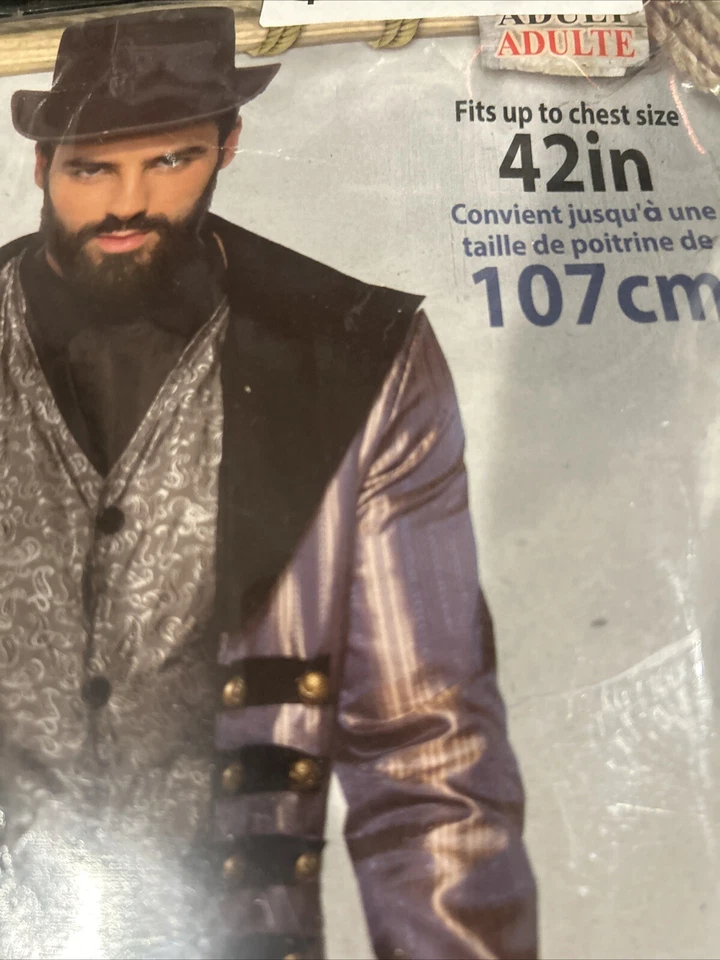 Traje de jugador Badlands Wild Western adulto hombre disfraz Foto 3 de 3