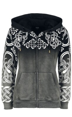 ''Hoody Jacket mit keltischen Ornamenten'' für Damen von Black Premium Gr. 4XL NEU