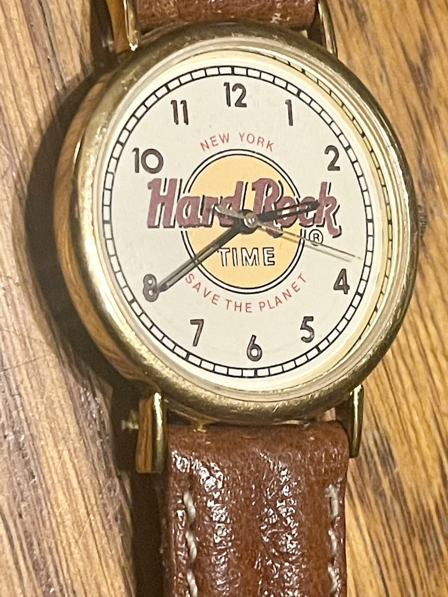 Vintage Rare Watch HARD ROCK CAFE New York w Holder & New Vintage Rare Watch HARD ROCK CAFE New York w Holder & New