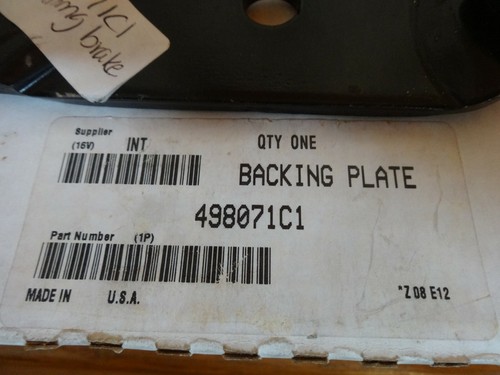 498071C1 NAVISTAR MERITOR PARKING/EMERGENCY BRAKE BACKING PLATE A3236A1873 - Picture 3 of 5