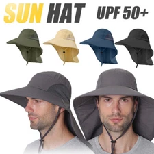 Fishing Sun Hats for Men Women Breathable Wide Brim Summer UV Protection Cap USA