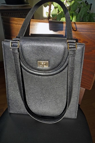 Vintage Bally Black Leather Shoulder Bag and Wallet - Picture 2 of 8