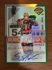 2024 PANINI PROSPECT EDITION  TICKET SILAS ARDOIN AUTO GREEN SILVER PRIZM #31