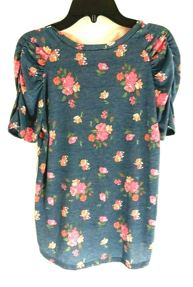 Blusa/top autoestima niñas XL gris con collar de flores, diadema con lazo NUEVO CON ETIQUETAS AA26 Foto 3 de 4