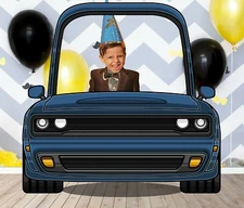 Blue Car, Vehicle Theme, DIY Photo Booth Props, Non-Personalized