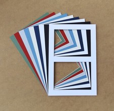 Double Aperture 15x10"/10x15" MOUNT suitable for 2 @ 8x6"/6x8" Photos/Prints