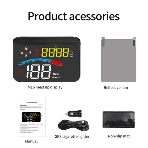 Car HUD GPS Head Up Display MPH Speedometer Digital Device LCD Display Odometer - Bild 8 von 9