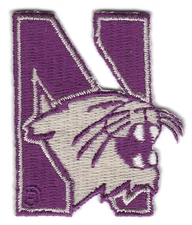 NORTHWESTERN WILDCATS NCAA COLLEGE VINTAGE 2" LIGHT PURPLE GRAY TEAM LOGO PATCH