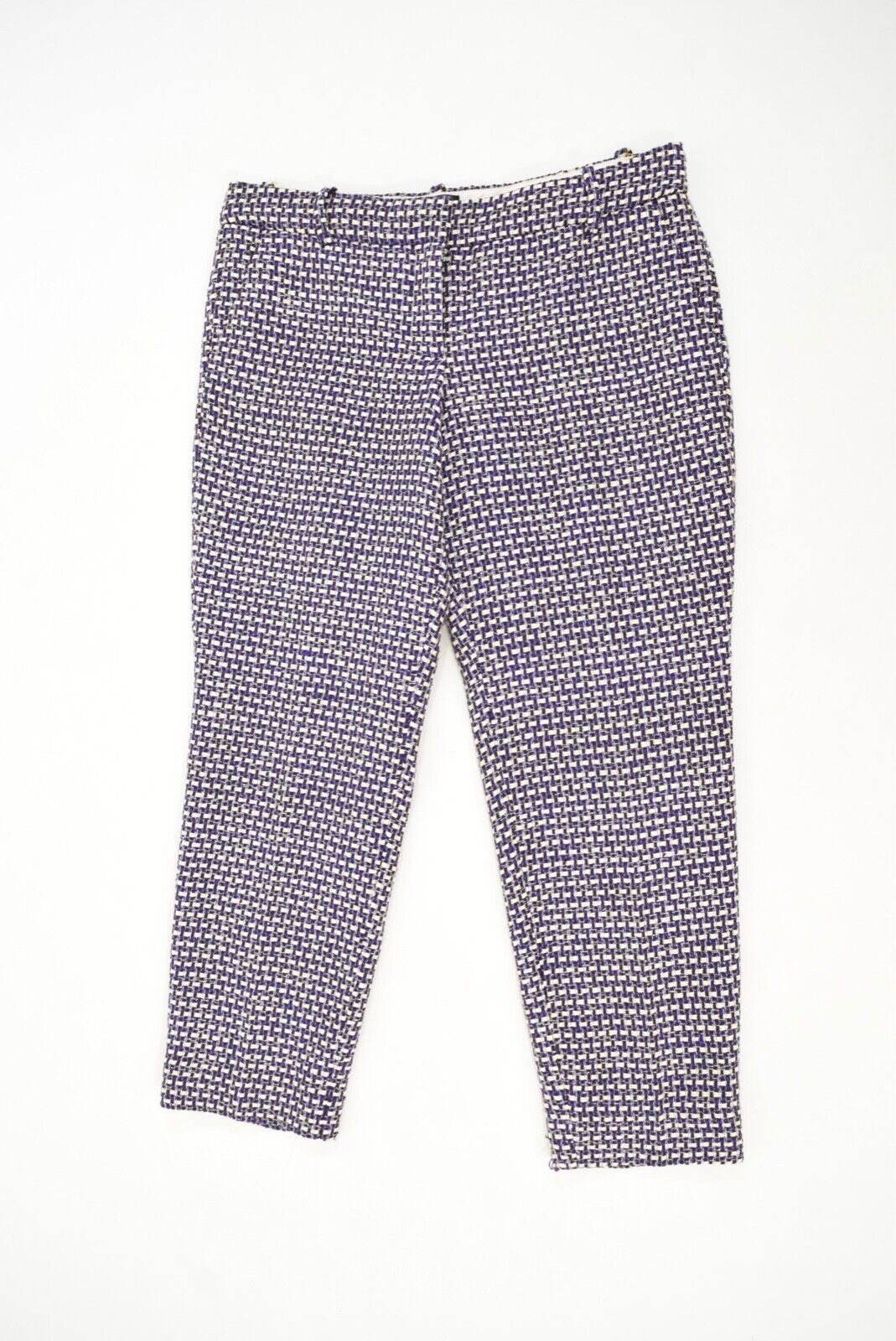 J.Crew Cafe Capri Pants 6 Metallic Purple Tweed S… - image 3