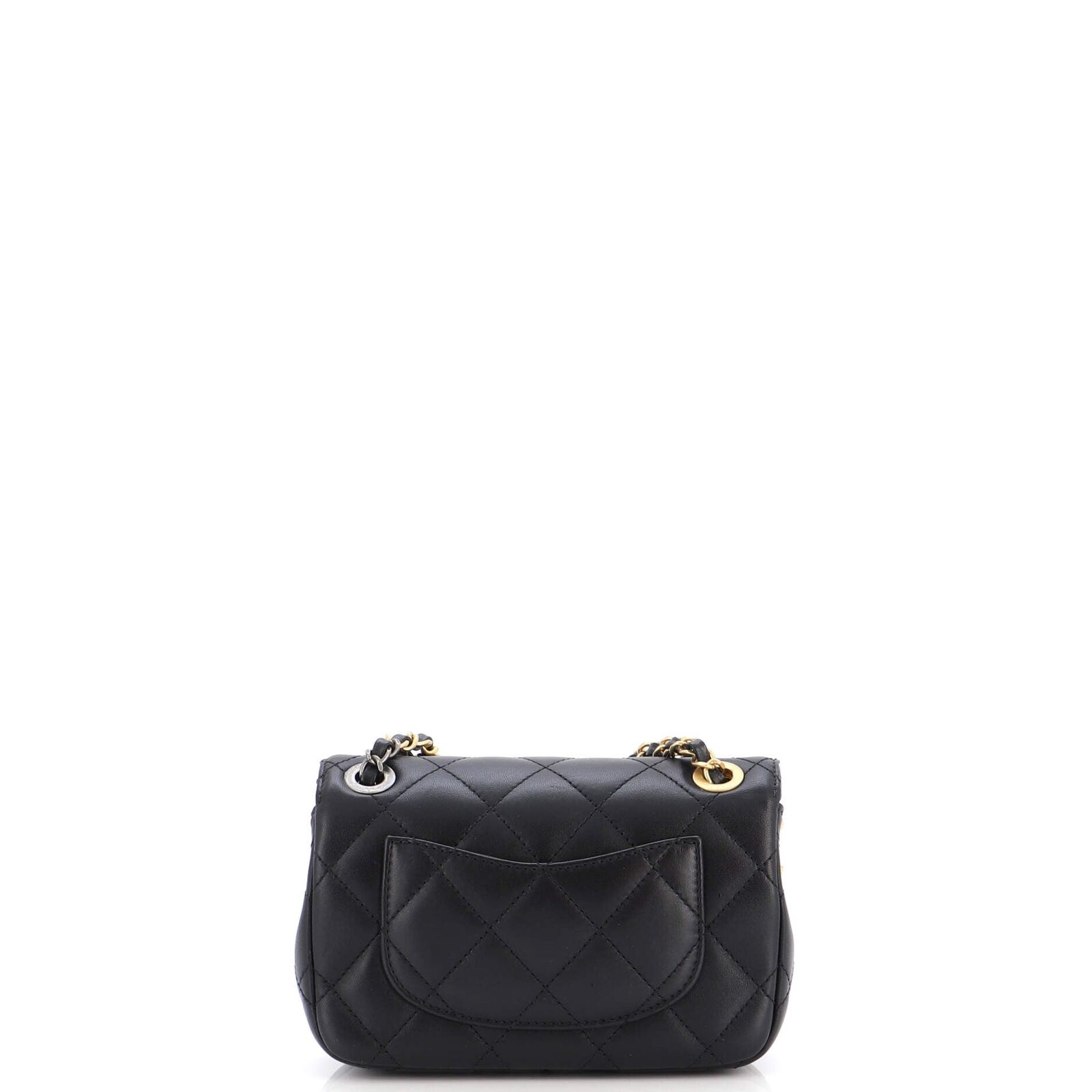 Chanel Coco Clips Flap Bag Embellished Quilted Lambskin Mini Black