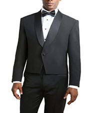 Men's One Button Shawl Black Eton Tuxedo Jacket