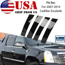Gloss Black Pillar Posts for Cadillac Escalade 07-14 Door Trim Piano Cover Kit