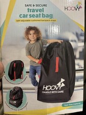 Hoovy Safe Secure Travel Car Seat Bag Black With Adjustable Shoulder Straps