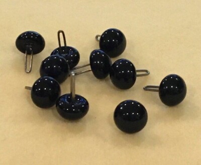 Qualität britisches Glas Teddybär Augen glänzend schwarz & lange Schlaufe Größen 2 mm - 16 mm